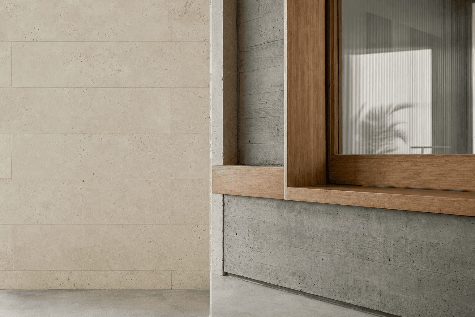 Detalle arquitectónico con materialidad honesta